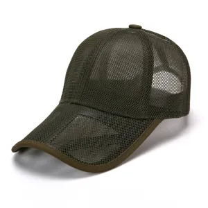 Berretto da baseball in rete verde traspirante per protezione solare estiva sport casual all'aperto.