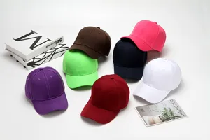 Multi-color classic baseball caps set, stylish casual outdoor sun hats for men and women.