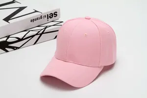 Einfarbige rosa Baseballkappe, unisex lässige Sonnenschutz Kappe mit gebogenem Schirm Sommer.