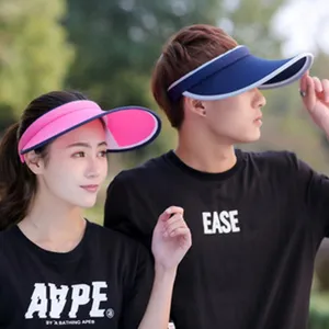Stylish sun visor hat for outdoor summer activities, breathable wide brim UV protection.