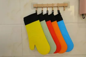 Silikon Ofenhandschuhe hitzebeständig Backhandschuhe Küche Detail Ansicht hier