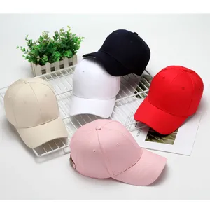 Unisex Cotton Baseball Cap Solid Color Plain Outdoor Sun Protection Casual Adjustable Dad Hat For Men Women