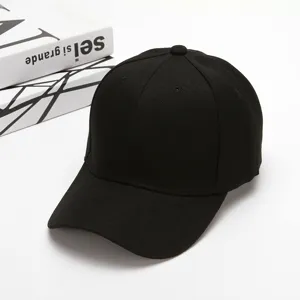 Klassische einfarbige schwarze Baseballkappe für Damen und Herren, Sommersonnenhut für Alltag.