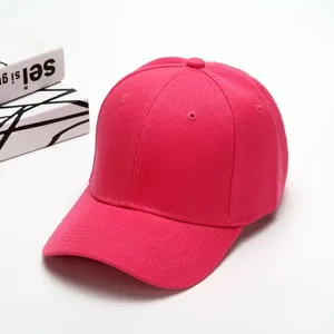 Einfarbige rosa Baseballkappe für Damen und Herren, klassische Freizeitmütze für den Sommer.