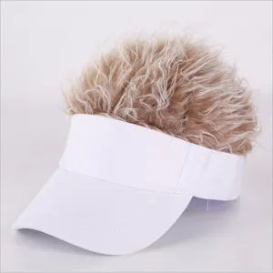 Women Fashion Funny Wig Baseball Cap Adjustable Long Curly Hair Sun Protection Casual Hat