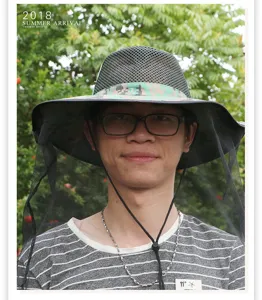 Outdoor sun hat men summer waterproof UV protection fisherman hat wide brim sun protection cap