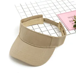 Women khaki cotton empty top sun visor hat summer outdoor casual beach sports cap breathable