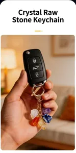 Natuurlijke kristallen ruwe steen sleutelhanger met metalen ring voor mooie auto hanger.