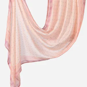 Women's fashion rayon printed wide long scarf ethnic sun protection shawl detail view
