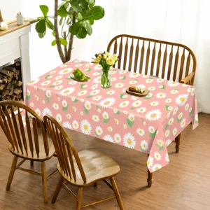 Tovaglia Margherita Rosa Impermeabile Monouso Copritavolo in Plastica Festa di Compleanno Decorazioni Forniture