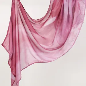 Women fashion gradient printed rayon long scarf elegant versatile shawl for daily wear