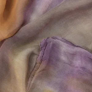 Farbverlauf Viskose Schal Stoff Detail, sehr weicher vielseitiger langer Schal Damen.