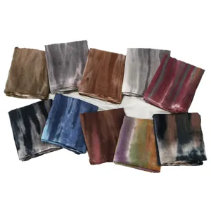 Damen Viskose Farbverlauf Batik langer Schal weicher eleganter Wickelschal Hijab Kopftuch