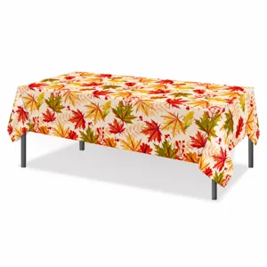Mantel de hojas de arce de acuarela de otoño 130x220cm cubierta de mesa de fiesta para hogar.