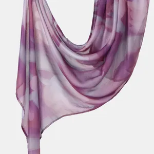 Women digital print long scarf stylish ethnic hijab comfortable breathable fabric accessory
