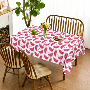 Wassermelone Tischdecke 130x220cm PE Party Tischabdeckung Sommer Esszimmer Dekoration.