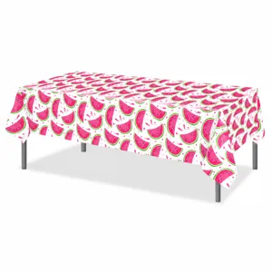 Wassermelone Druck PE Party Tischdecke 130x220cm Sommer Obst Picknick Tischabdeckung Deko