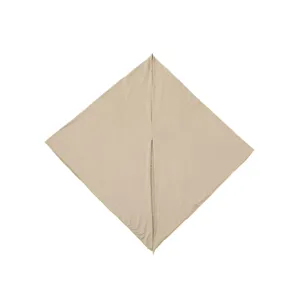 Premium mercerized cotton instant hijab in solid khaki, highly elastic and soft for daily wear.