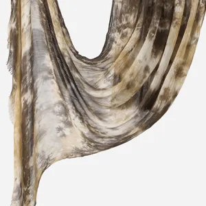 Lightweight tie-dye crinkle scarf for women, breathable long shawl and stylish head wrap.