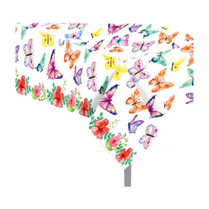 Schmetterling Blumen Tischdecke 130x220cm wasserdichte PE Party Tischabdeckung Frühlingsdeko