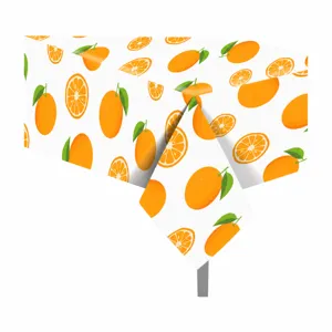 Orangen Muster PE Tischdecke wasserdicht Einweg Party Tischabdeckung 130x220cm Frucht Design