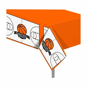 Basketball theme party table centerpiece decoration orange paper honeycomb table decor