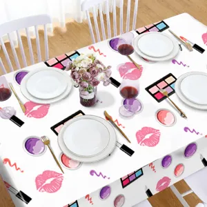 Tovaglia impermeabile in PE con motivo trucco cosmetico rettangolare festa 130x220cm
