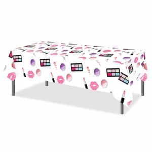 Tovaglia trucco impermeabile in PE 130x220cm copertura per festa cosmetica di compleanno