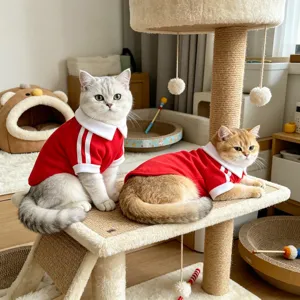 Chemise polo respirante pour chat et petit chien d'été, haut rouge classique confortable.