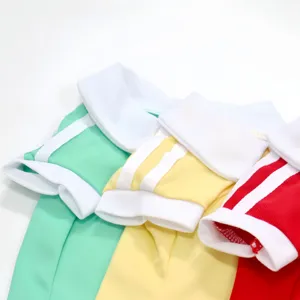 Chemise polo respirante d'été pour animaux de compagnie petit chien col rayé classique
