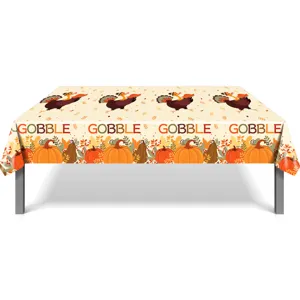 Thanksgiving autumn pumpkin tablecloth party table cover waterproof festive decor 130x220cm