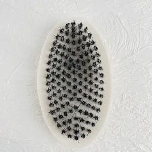 Men oval beard brush styling hair comb soft bristle air cushion grooming tool for daily use