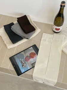 Dikke overknee warme sokken voor vrouwen, lange katoenen beenwarmers voor de winter.