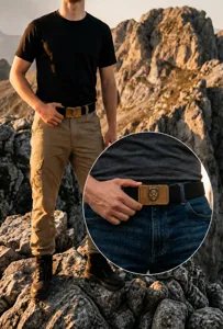 Ceinture tactique homme sport en plein air ceinture tissée élastique avec boucle en alliage