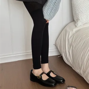 Dikke warme overknee beenwarmers katoenen sokken voor vrouwen winter detailweergave