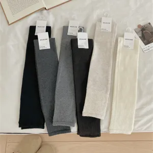 Thickened long wool knit leg warmers over the knee thermal winter socks for cozy women