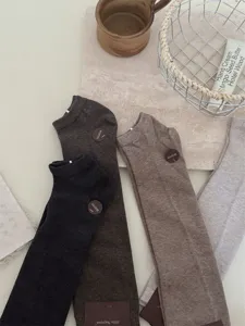 Gezellige winter gebreide beenwarmers zacht warme laarsmanchetten dikke sokken voor dames