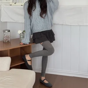 Dames winter gebreide overknee beenwarmers dikke warme lange sokken gezellige mode