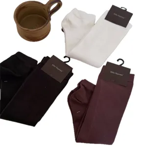 Dames dikke katoenen beenwarmers herfst winter lange buis mode warme casual sokken 3 paar