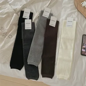Dikke gebreide overknee beenwarmers, zachte katoenen winter kuitwarmers voor dames.