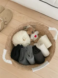 Women thick wool over knee socks winter warm long leg warmers cozy knit winter hosiery.