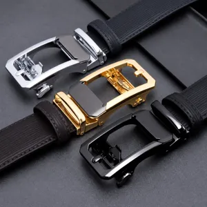 Ceinture homme automatique cuir veritable business decontractee elegante pour pantalon