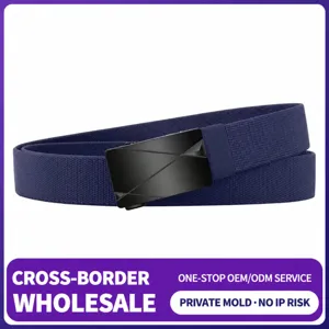 Men Tactical Canvas Belt Business Casual Automatic Buckle Adjustable Waist Strap For Outdoor Daily Wear Fashion