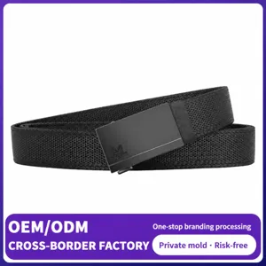 Herren Casual Nylon Geflecht Gürtel Legierung Automatische Schnalle Outdoor Taktischer Stretch Bund Mode Tägliches Zubehör