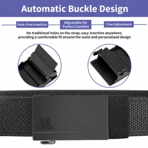Herren Automatik Schnalle Taktischer Gürtel Nylon Gewebt Freizeit Stretch Gürtel