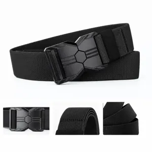 Men Tactical Nylon Canvas Web Belt With Durable Alloy Quick Release Buckle Outdoor Work Casual Daily Belt