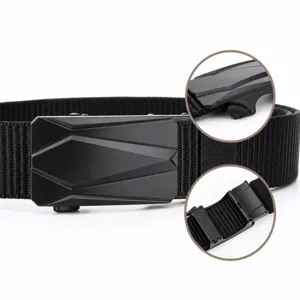 Tactical Canvas Belt for Men Automatic Buckle Casual Outdoor Braided Trouser Strap Gear