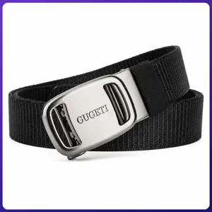 Men Tactical Nylon Belt Outdoor Sports Casual Automatic Buckle Canvas Waistband