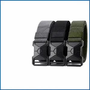 Nylon Tactical Belt Outdoor Quick Release Buckle Heavy Duty Webbing Casual Work Belt For Men And Women