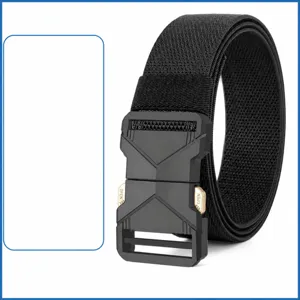 Men's Tactical Belt Outdoor Heavy Duty Nylon Webbing Belt With Quick Release Alloy Buckle Adjustable Work Belt